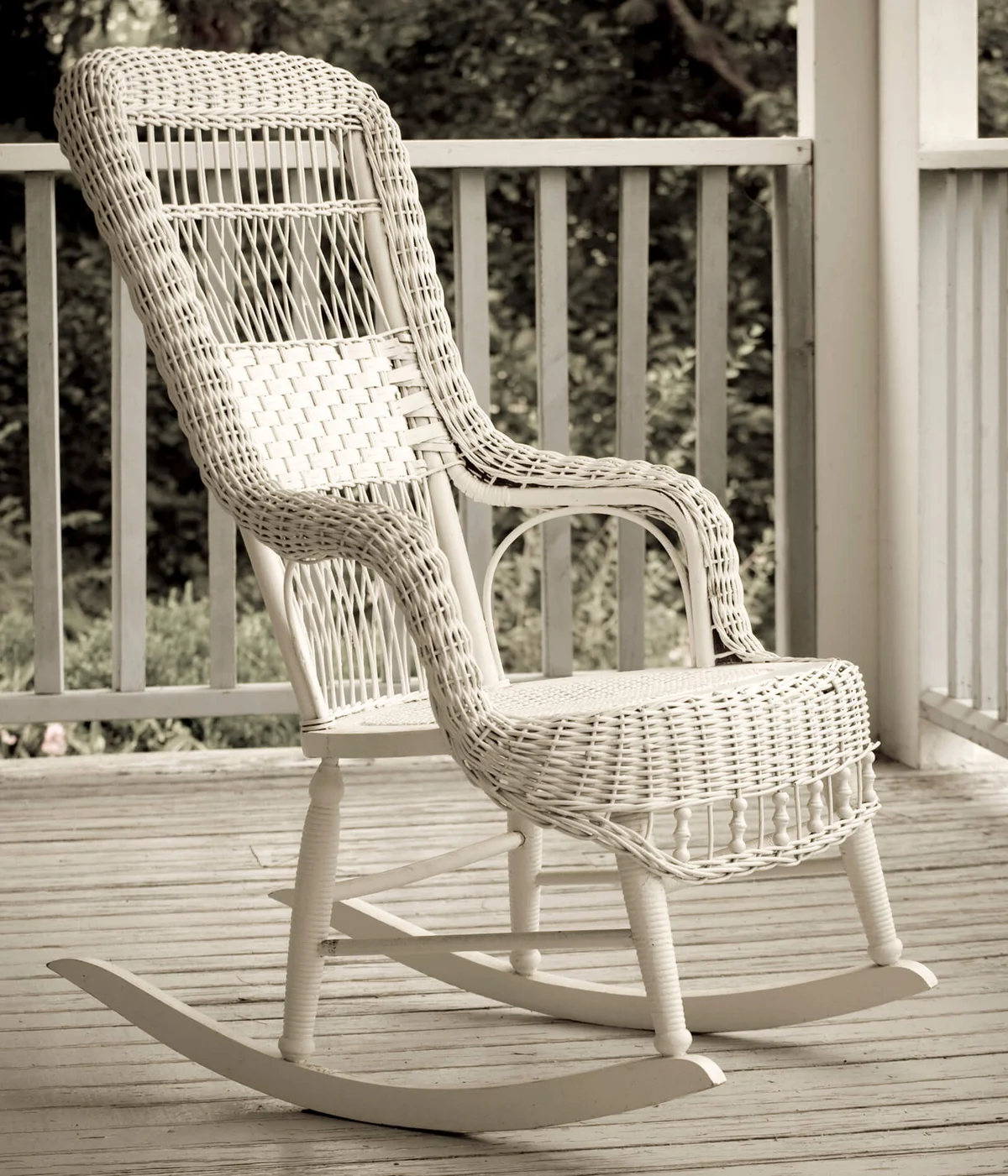 Wicker rocking chair