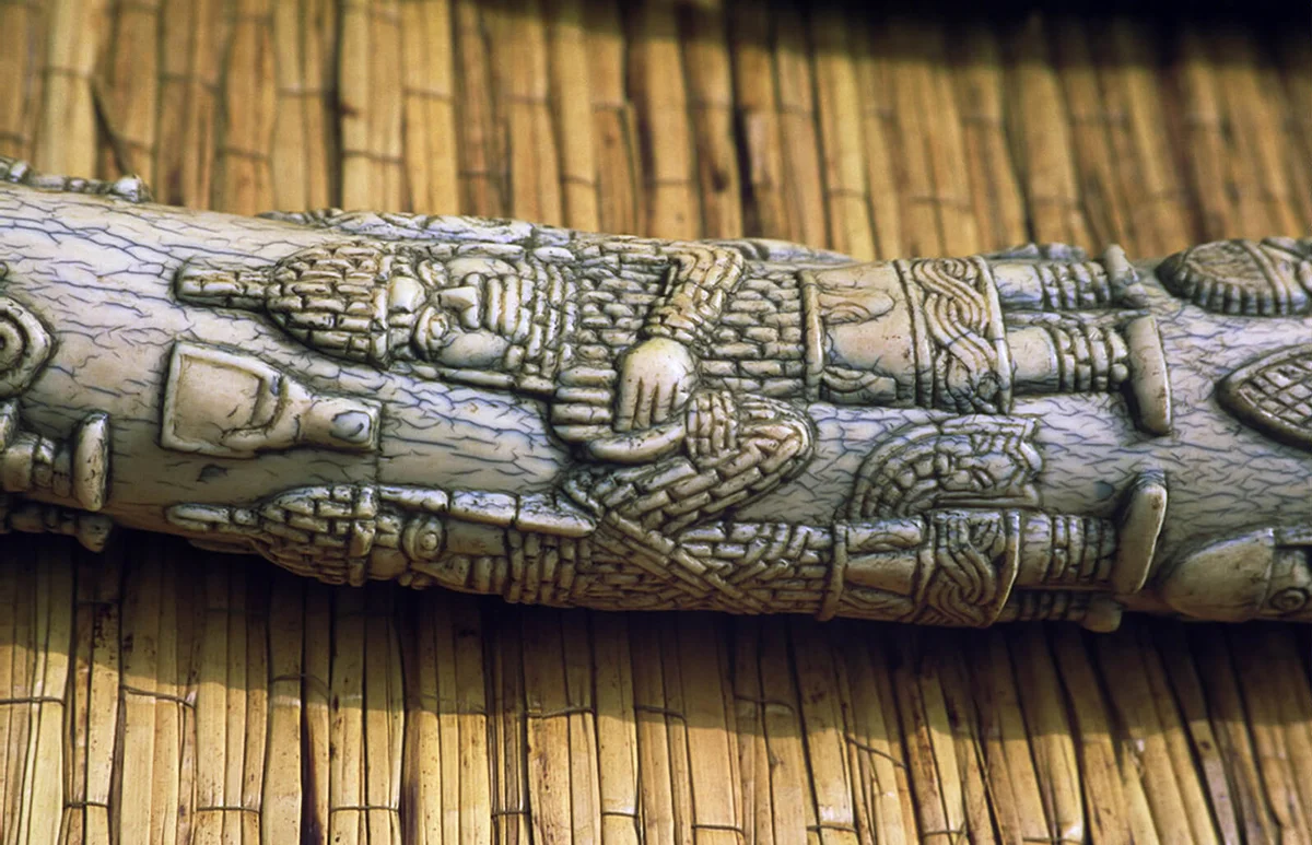 part of a antique carved tusk