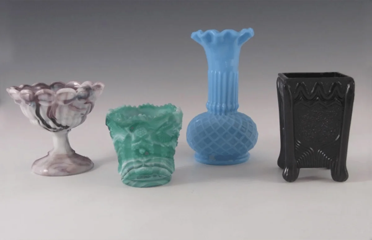 Victorian slag glass