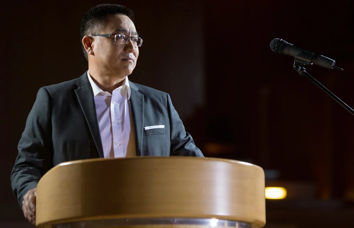 Man giving a speech