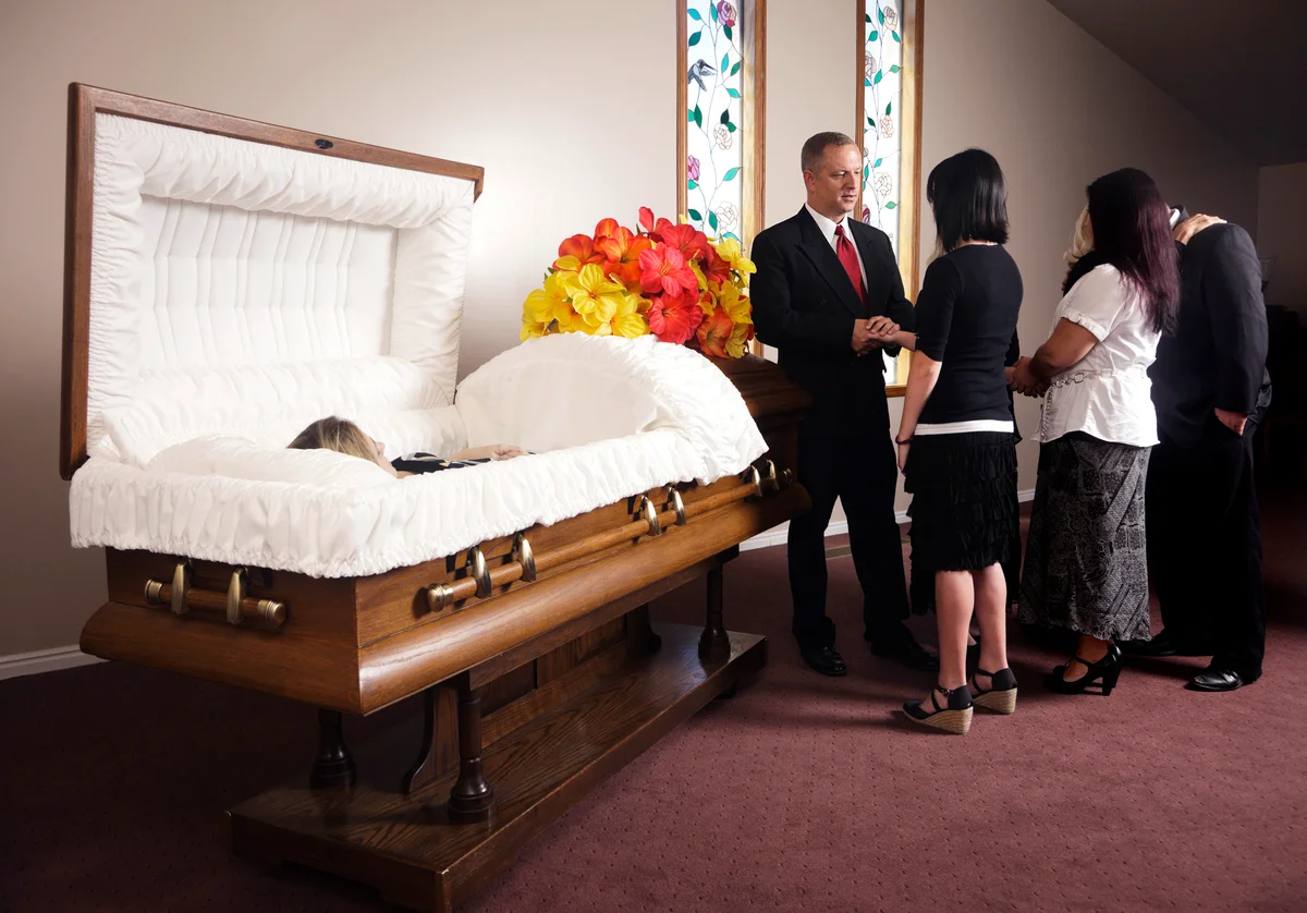Family Receiving Guests at a Funeral