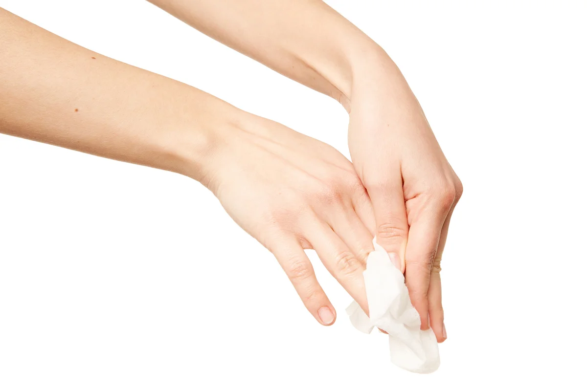 Cleaning hands