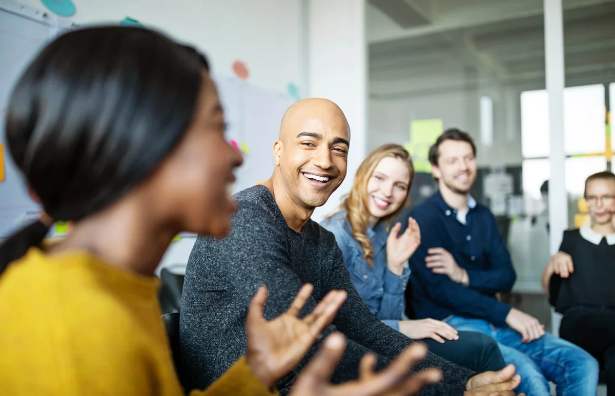 business people talking in a meeting
