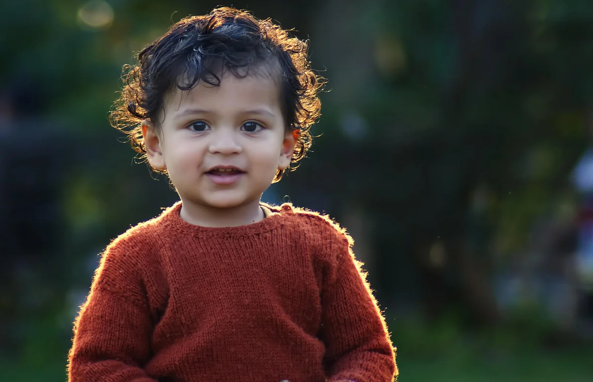 Portrait of an Indian toddler
