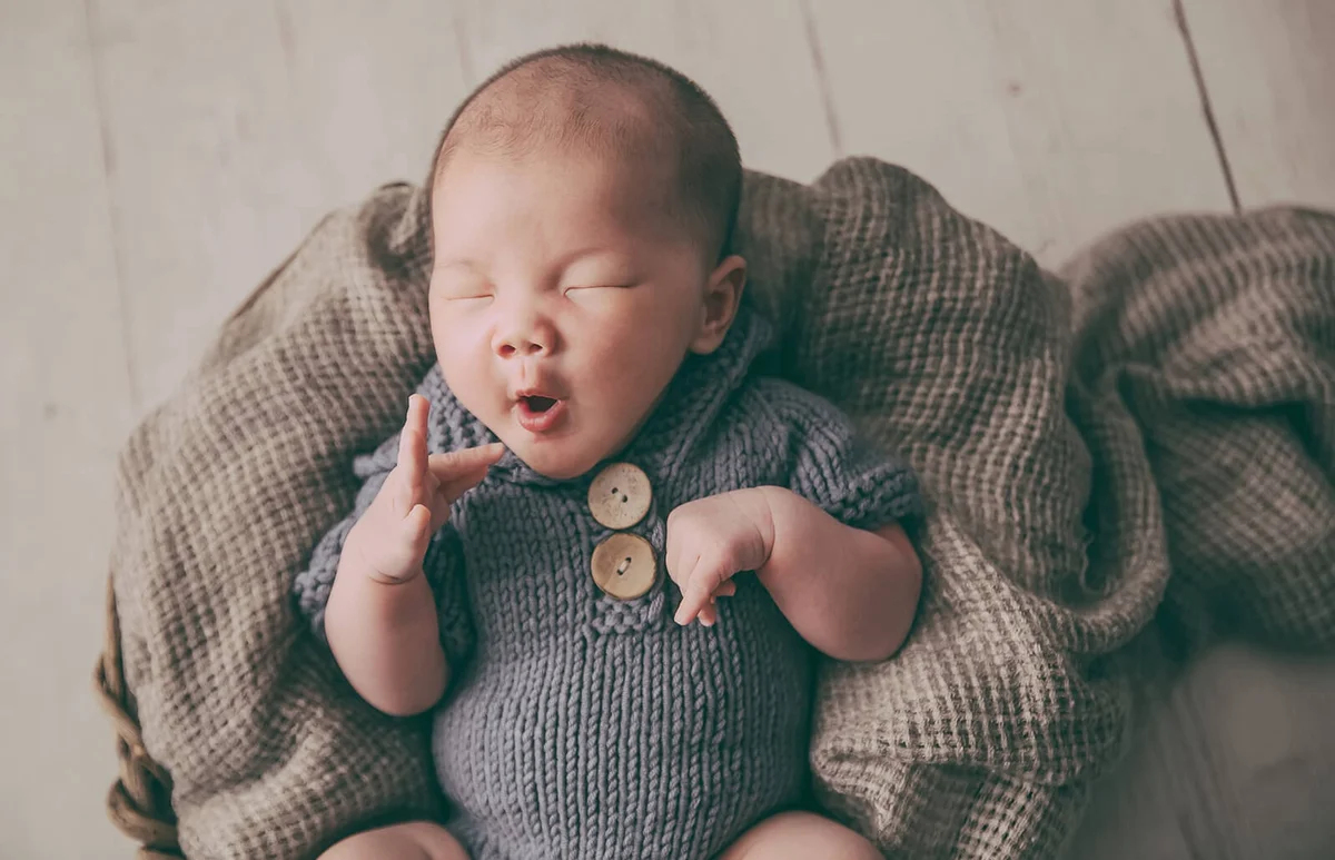 Sleeping newborn baby
