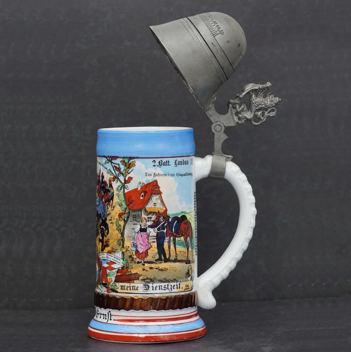 Reservist jug with grenade launcher detonator as cover