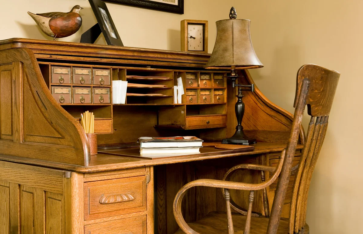 Antique roll-top desk
