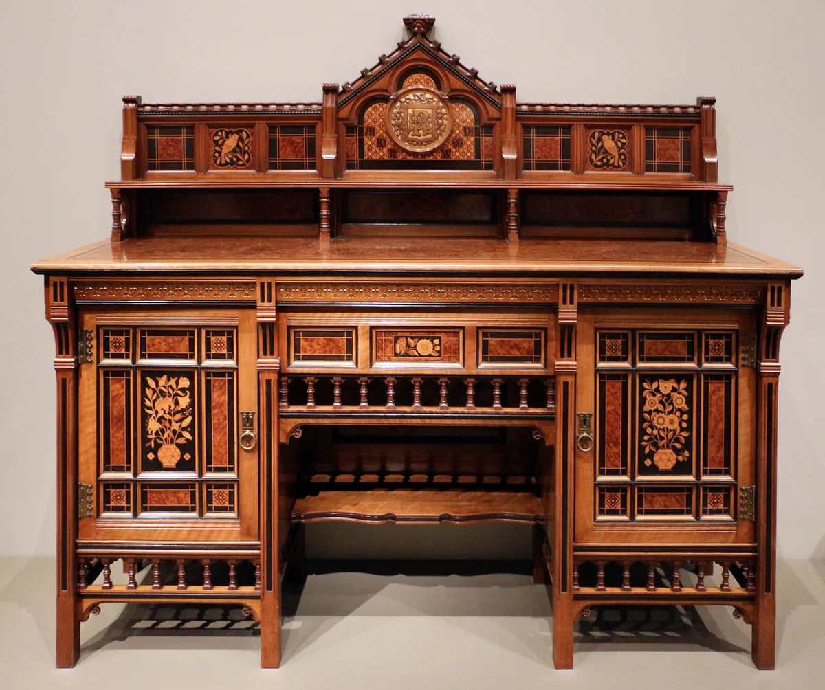 Bruce james talbert per gillow and company, mobile da disegno, 1871-72