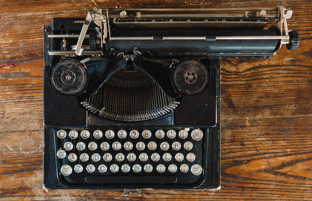 Old fashioned "Royal Portable" black typewritter