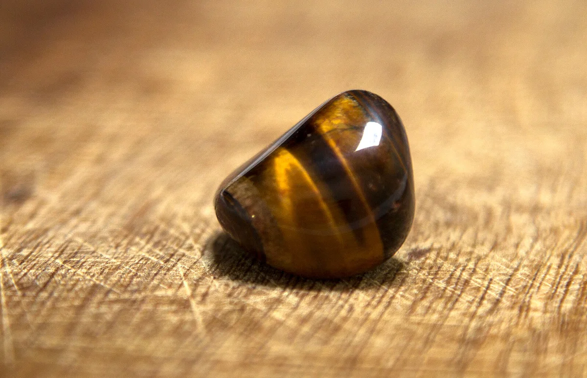 Yellow tigers eye stone
