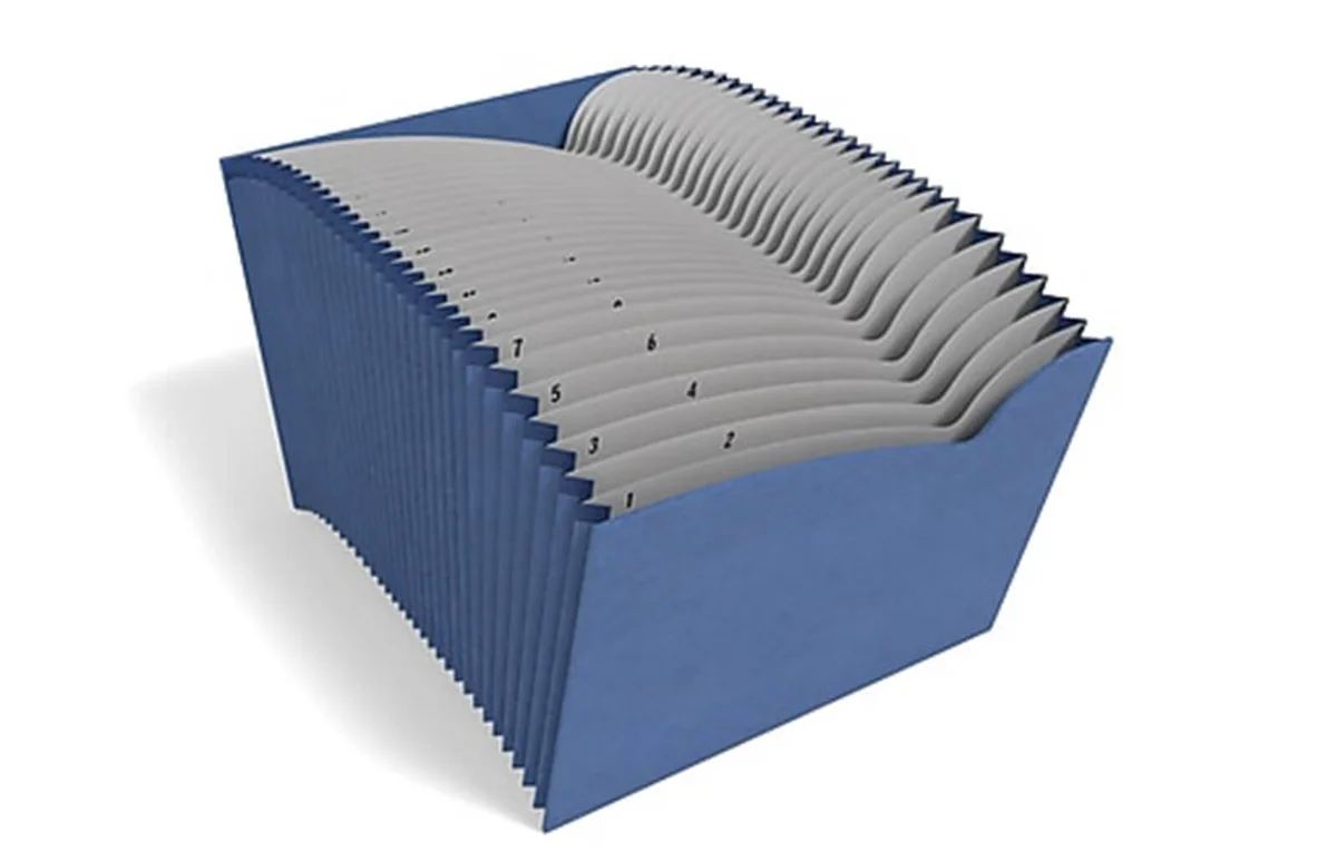 TRU RED™ ColorWave Reinforced Accordion File, Numerical Index, 31-Pocket, Letter Size, Navy (TR466142)