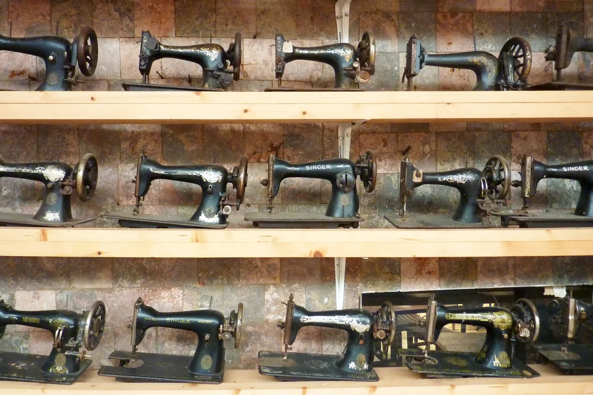 Sewing machines display