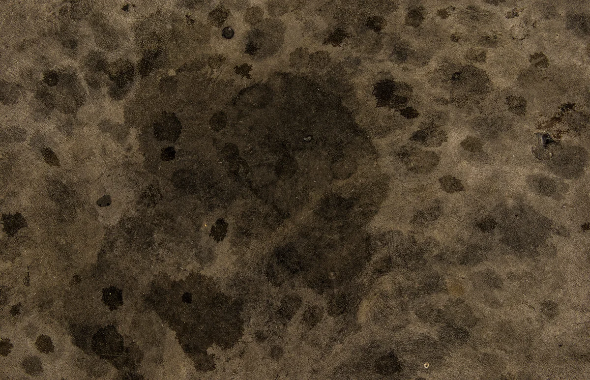 Old oil stained pavement