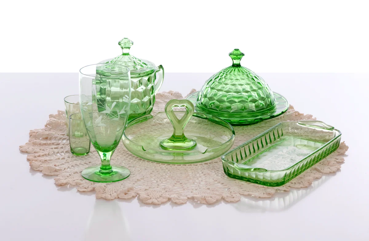 American Depression Glass At Estate Sale