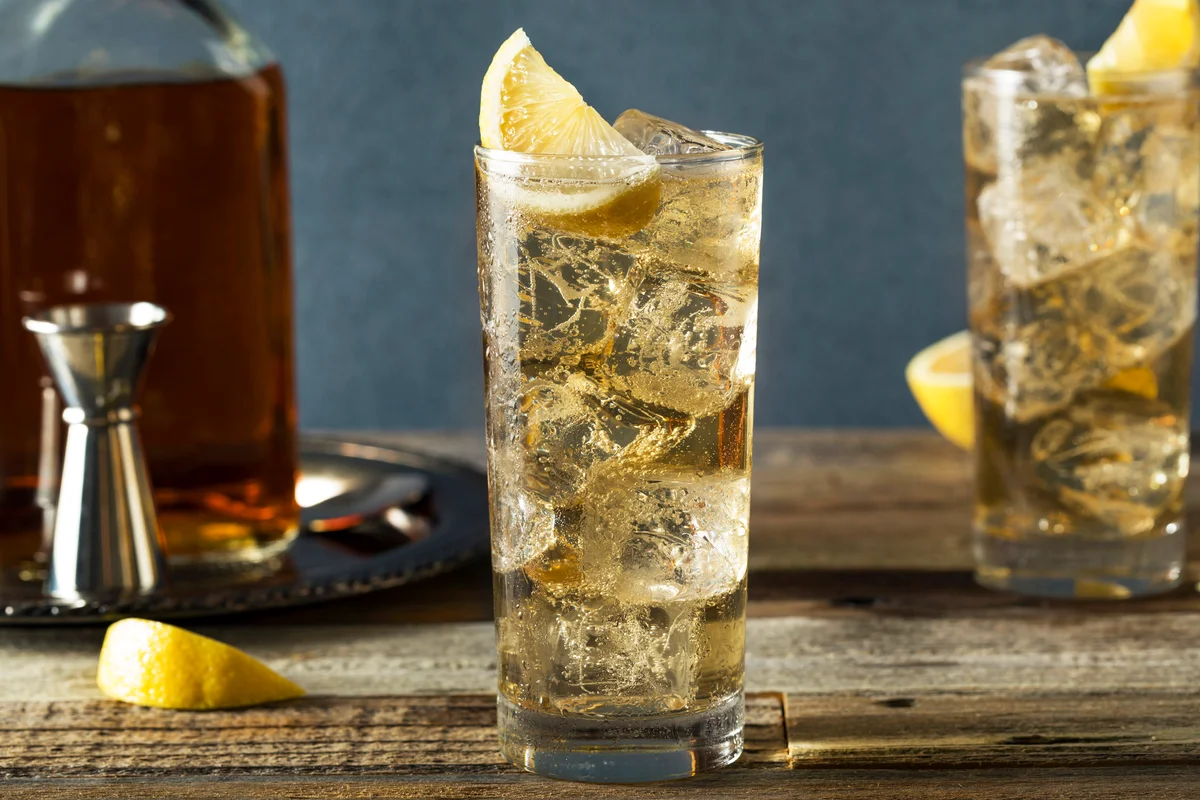 Frangelico Spritz on a wooden table