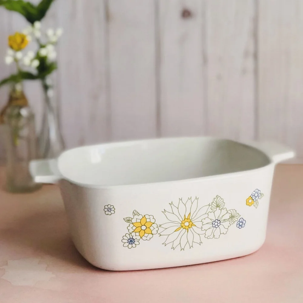 Vintage Corning Ware Floral Bouquet 1.5 Quart Casserole Dish | Corningware Mod Flowers