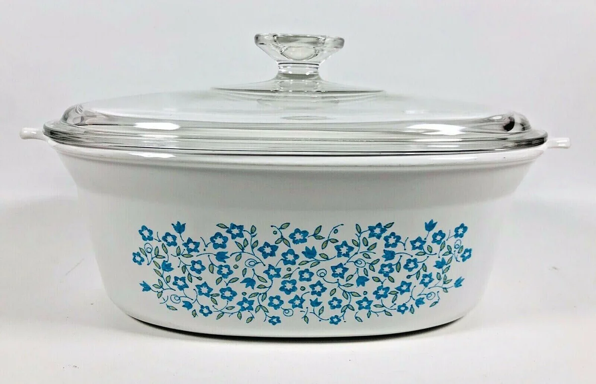 Corning Ware Blue Heather 2 1/2 Quart Covered Casserole Dish w/ Lid Bowl Roaster