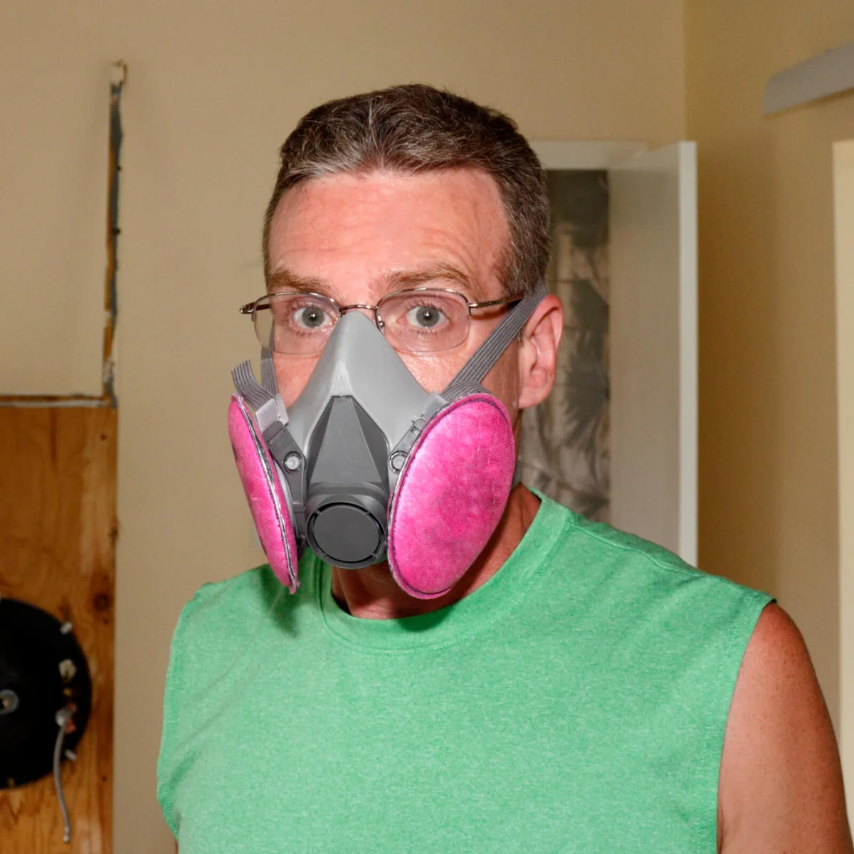 Wearing a mold mask