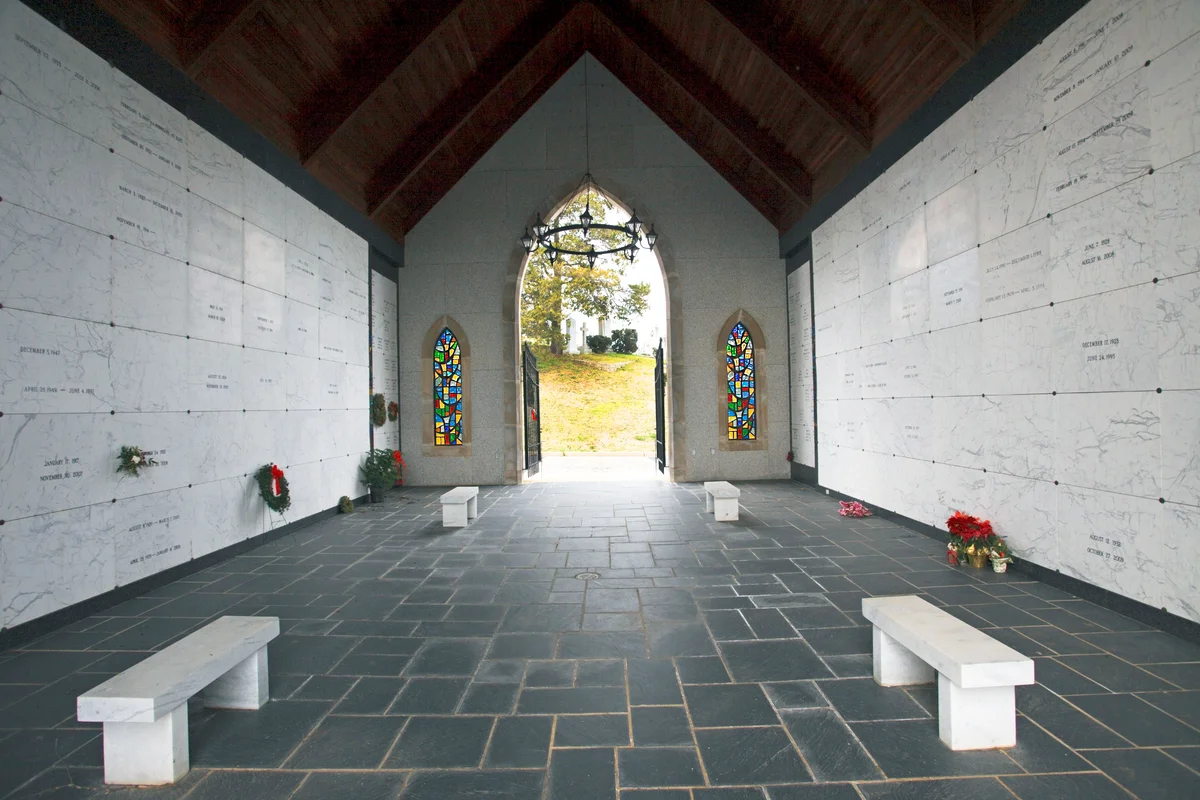 Empty mausoleum in Hollywood Cemetery in Richmond