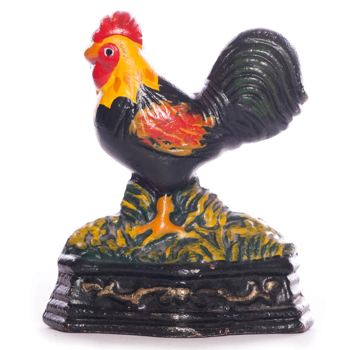 Cast iron cockrel door stop