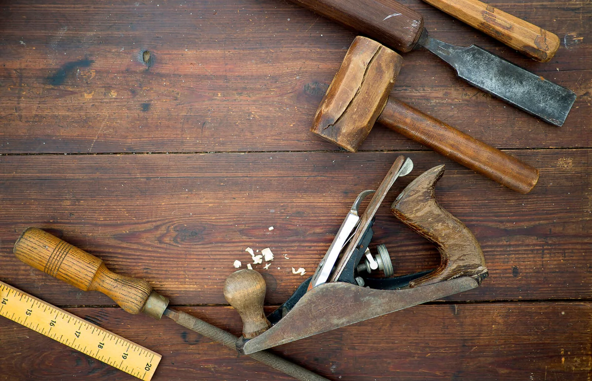 Work tools on table