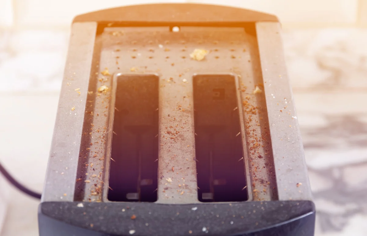 dirty bread toaster