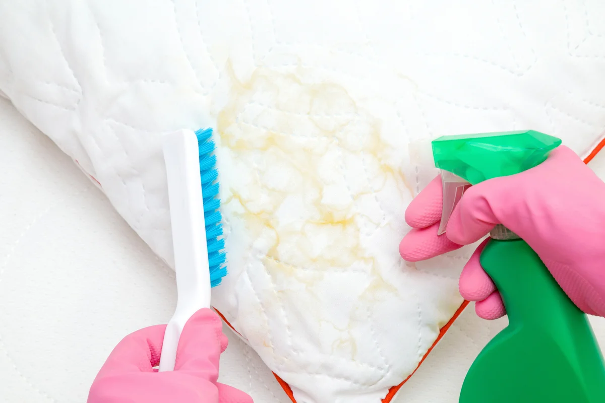 Removing stain from white pillow