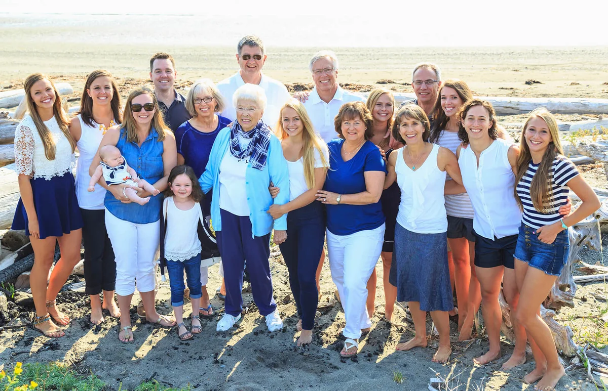 Family reunion portrait