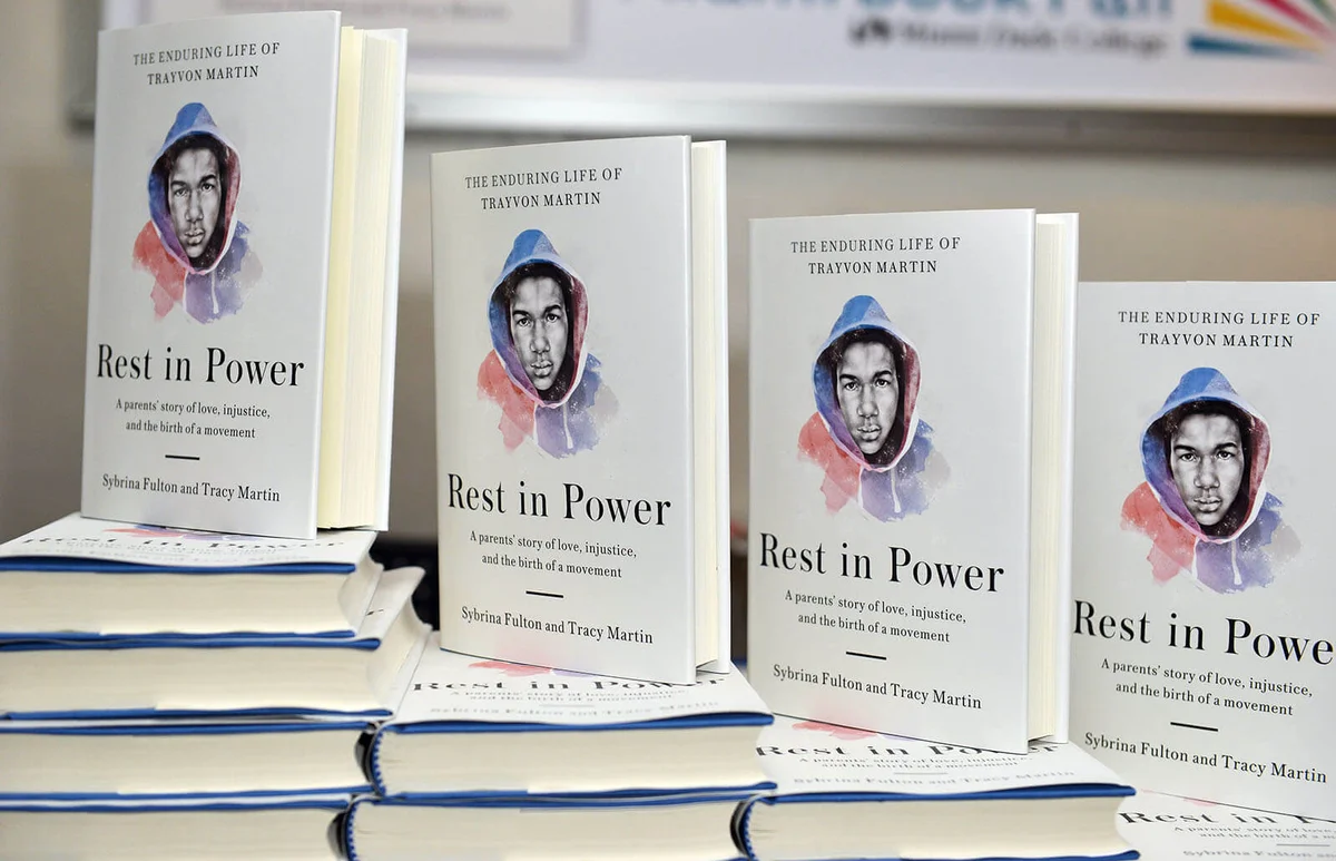 copies of their book "Rest In Power: The Enduring Life Of Trayvon Martin" | Getty Editorial Use