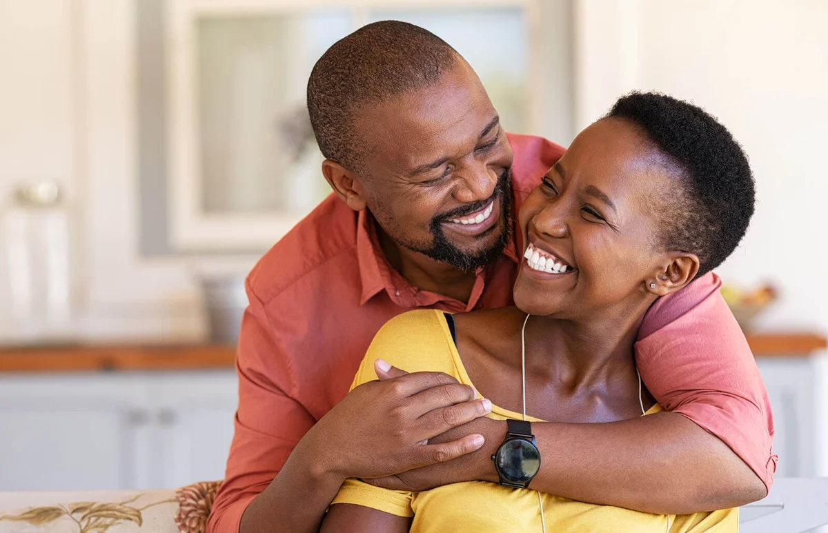 couple in love laughing