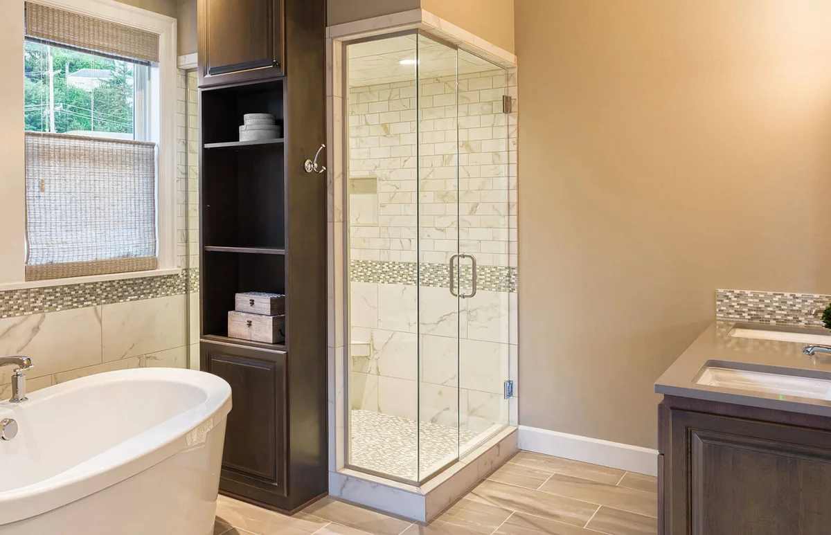 shower in new luxury home