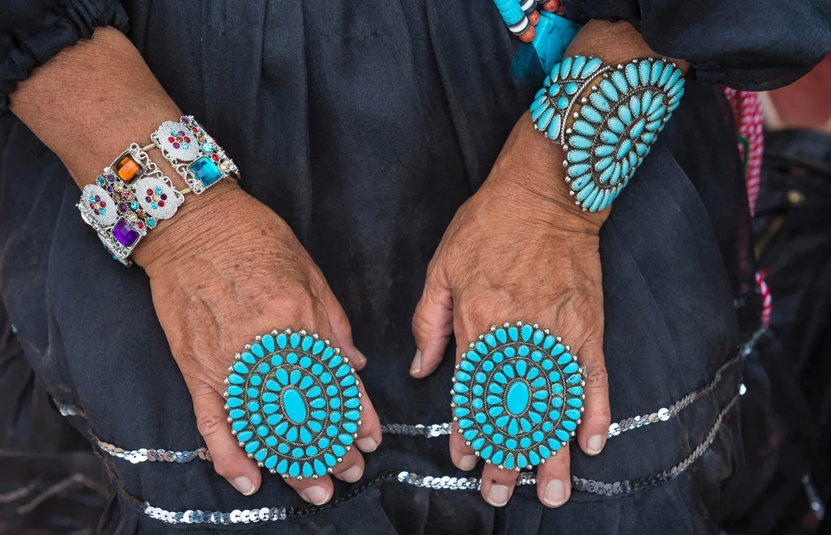 Navajo traditional turquoise jewels
