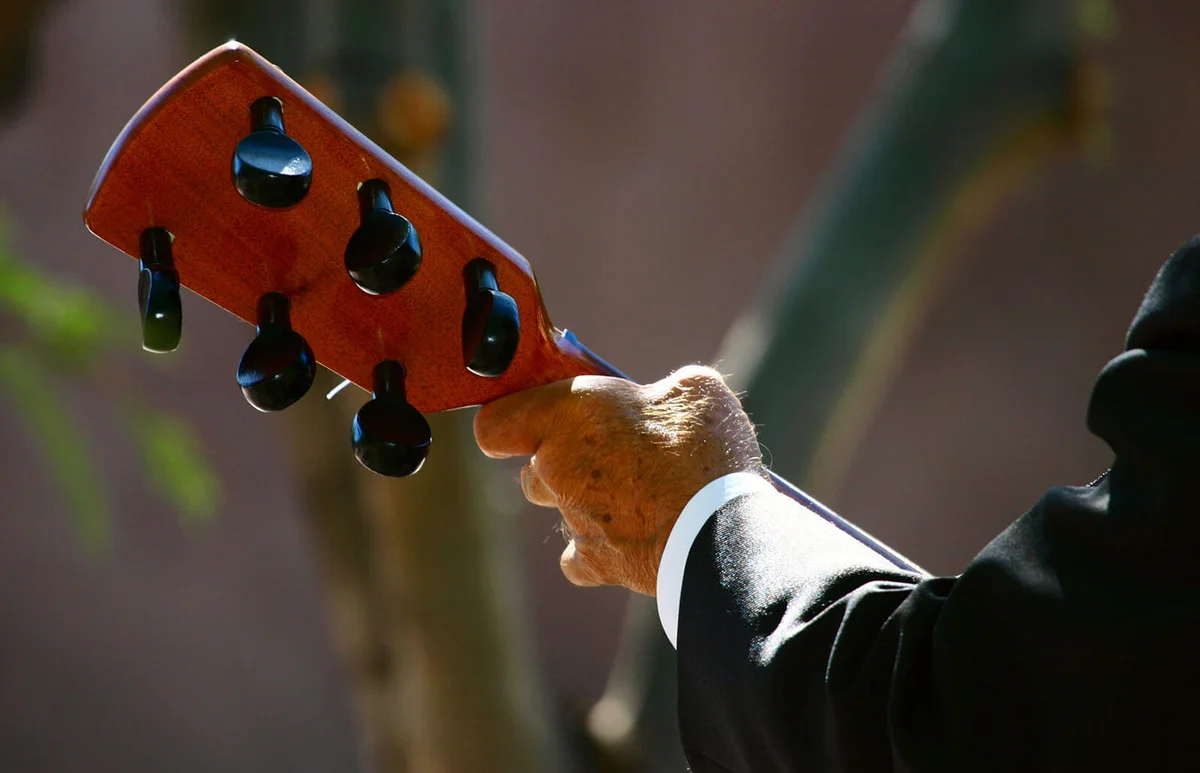 man playing guitar