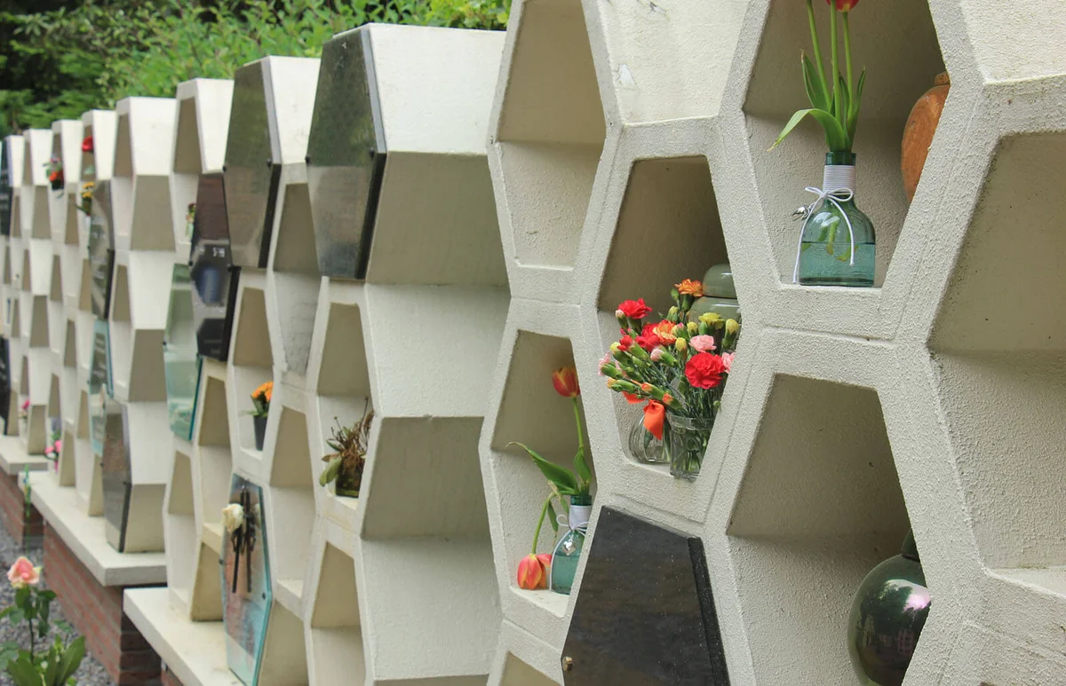 Columbarium at a cemetery