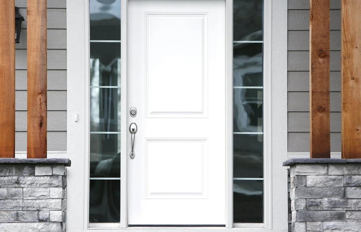 beautiful part of a white door