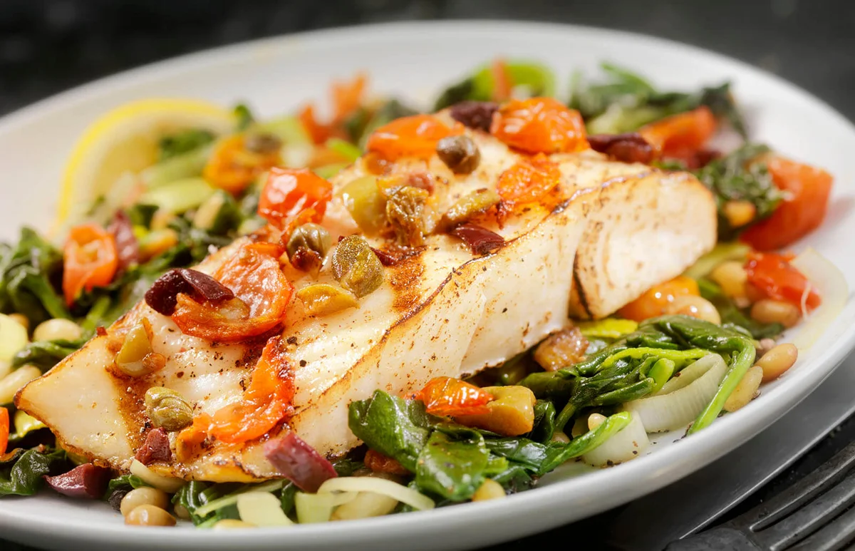 Grilled Halibut with Capers