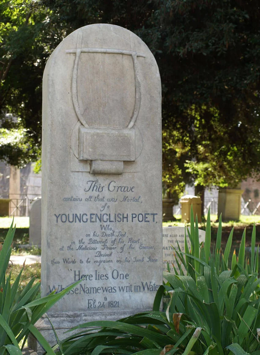John Keats Tombstone in Rome