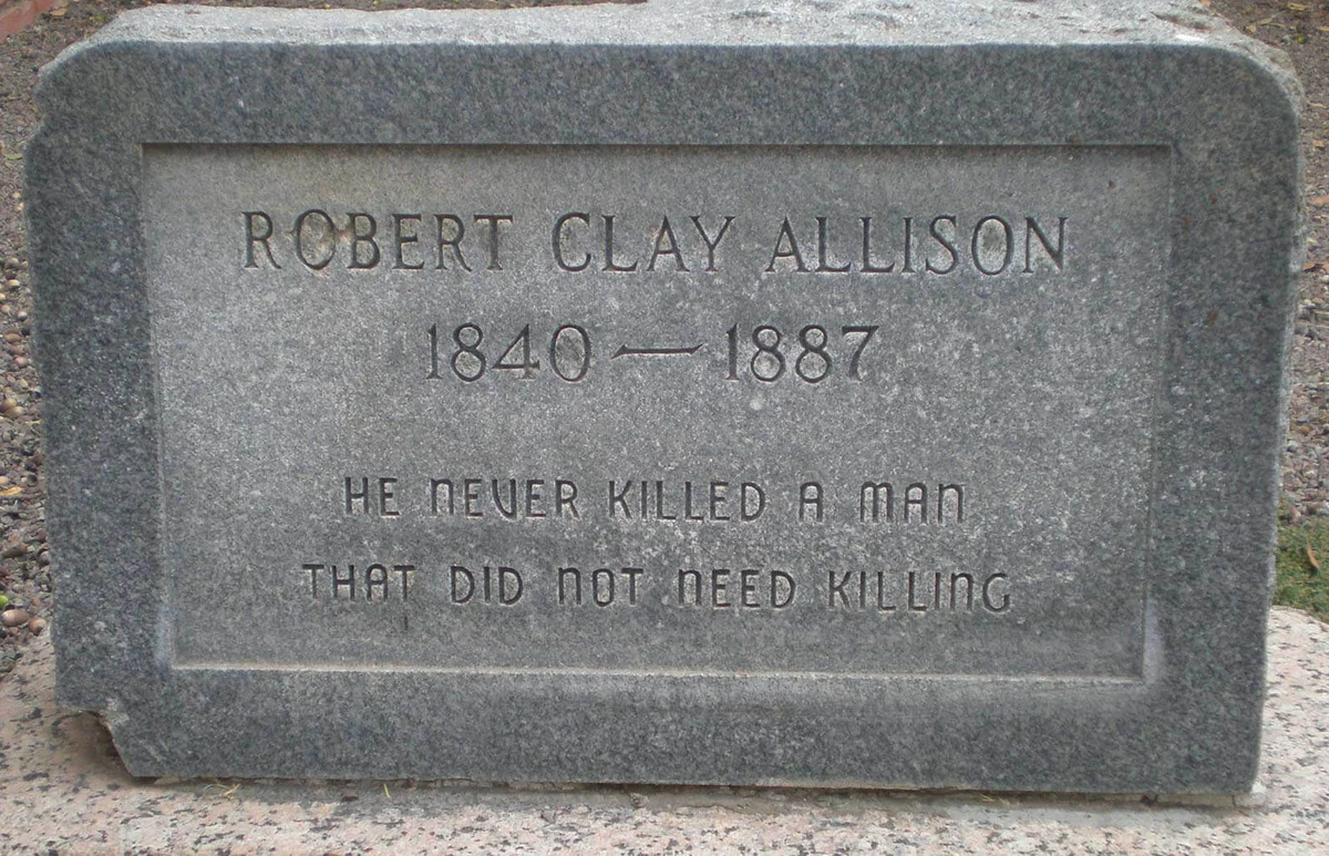 Clay Allison tombstone, Pecos, Texas