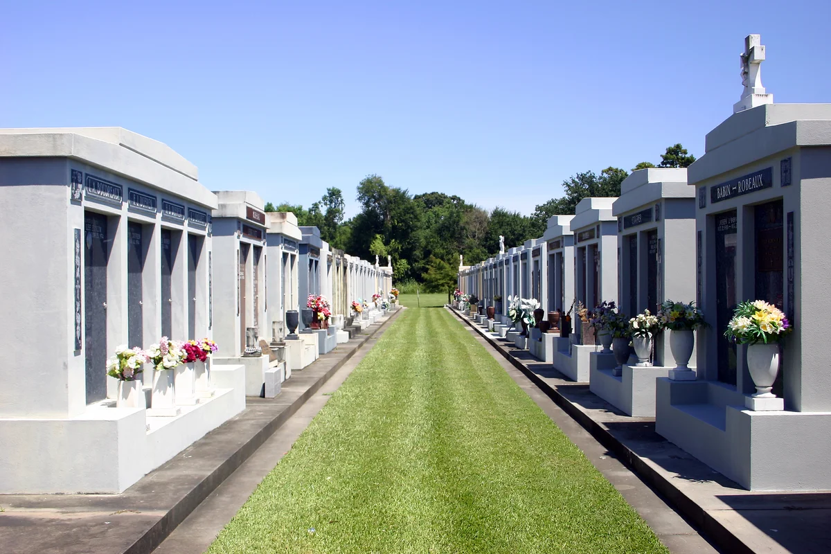 row of mausoleums