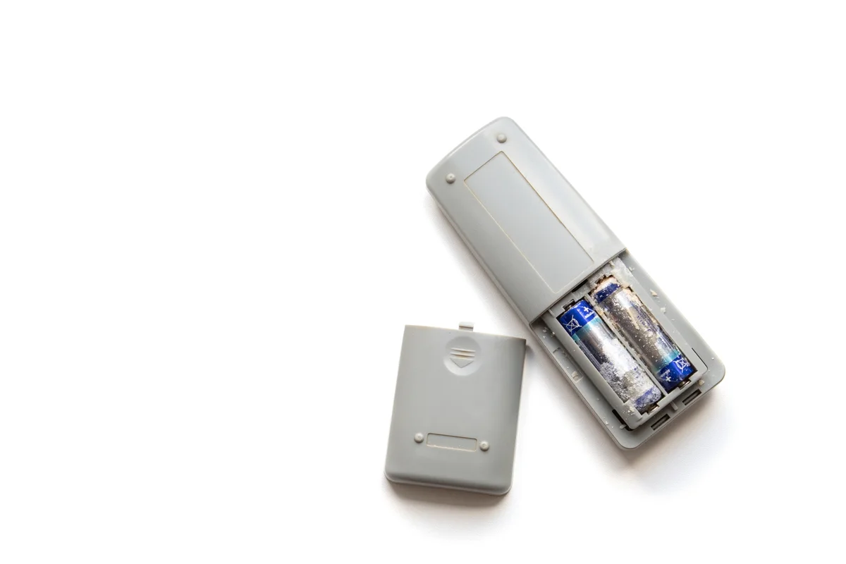 old battery leak corroded in remote control
