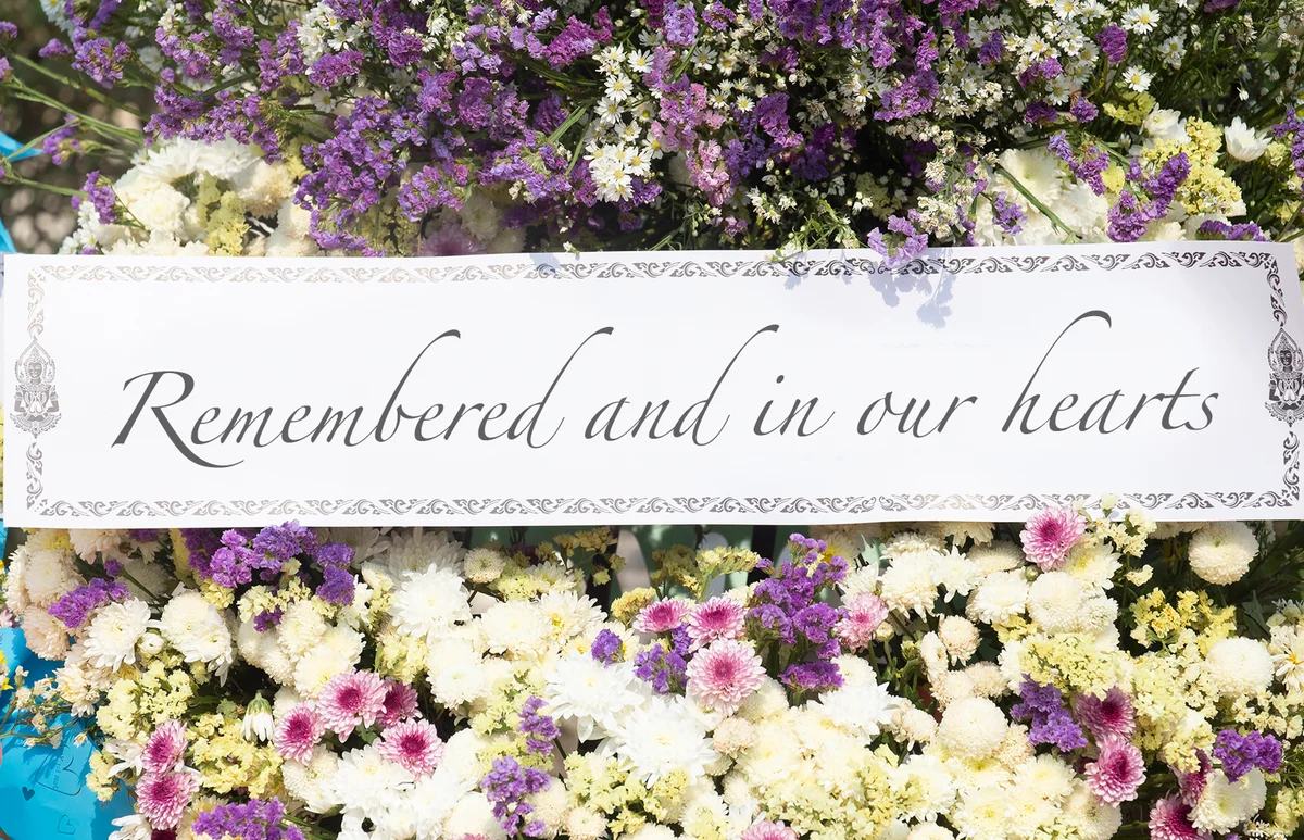 Funeral Wreath Message Example