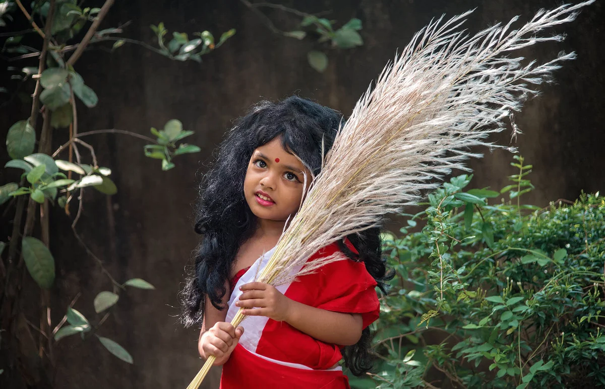 Little girl as god devi