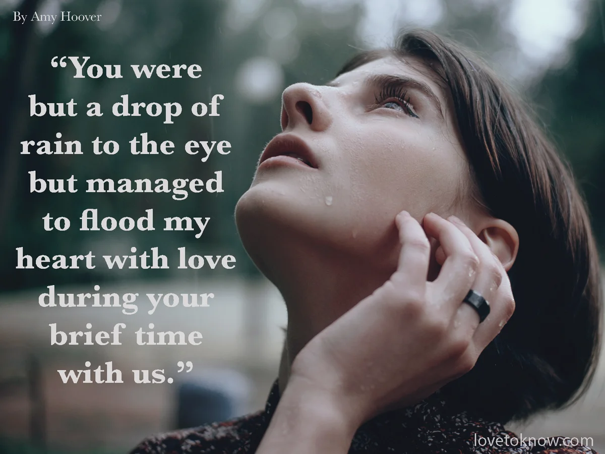Quote About Miscarriage and Emotions: Woman Crying In The Rain