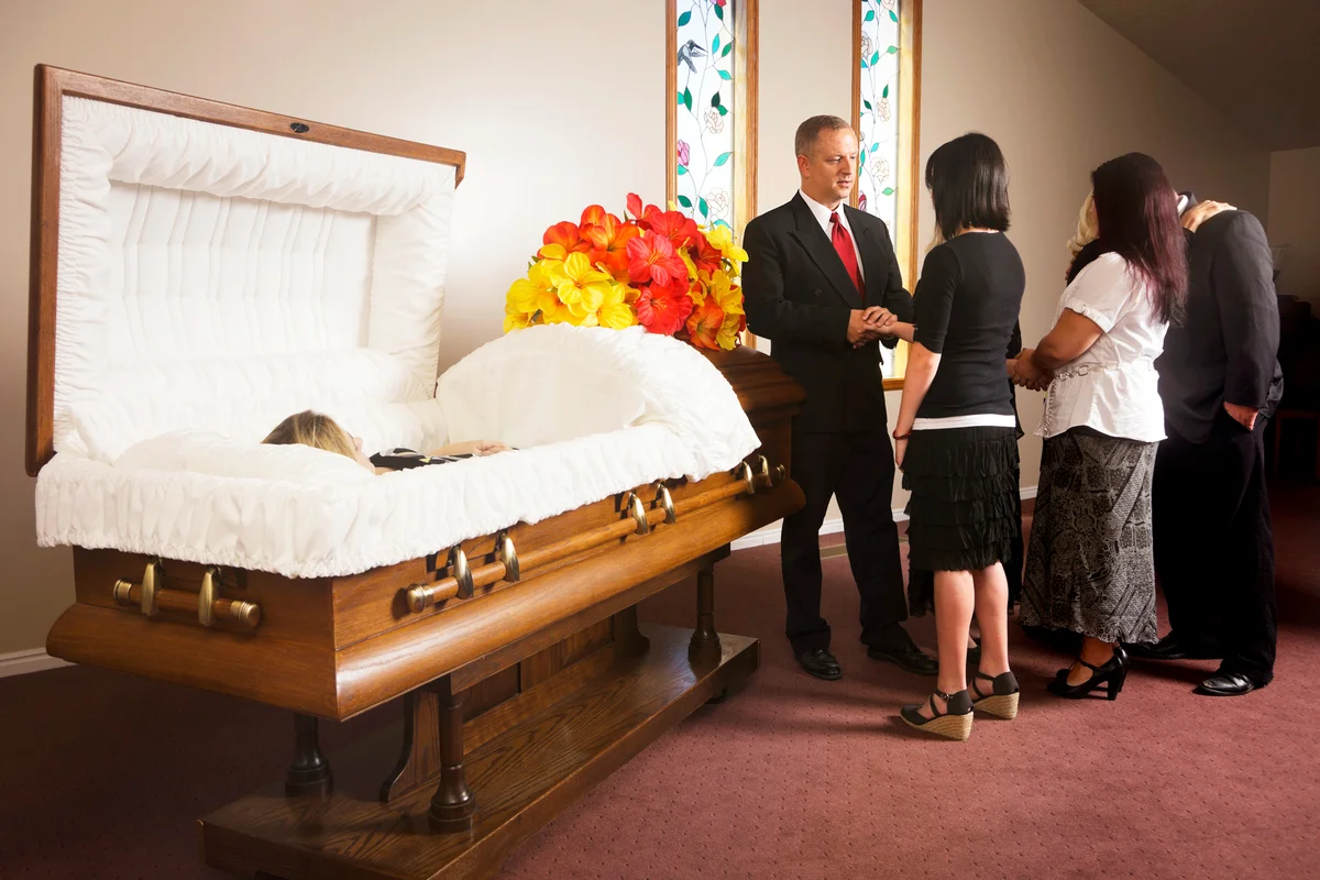 Family Receiving Guests at a Funeral