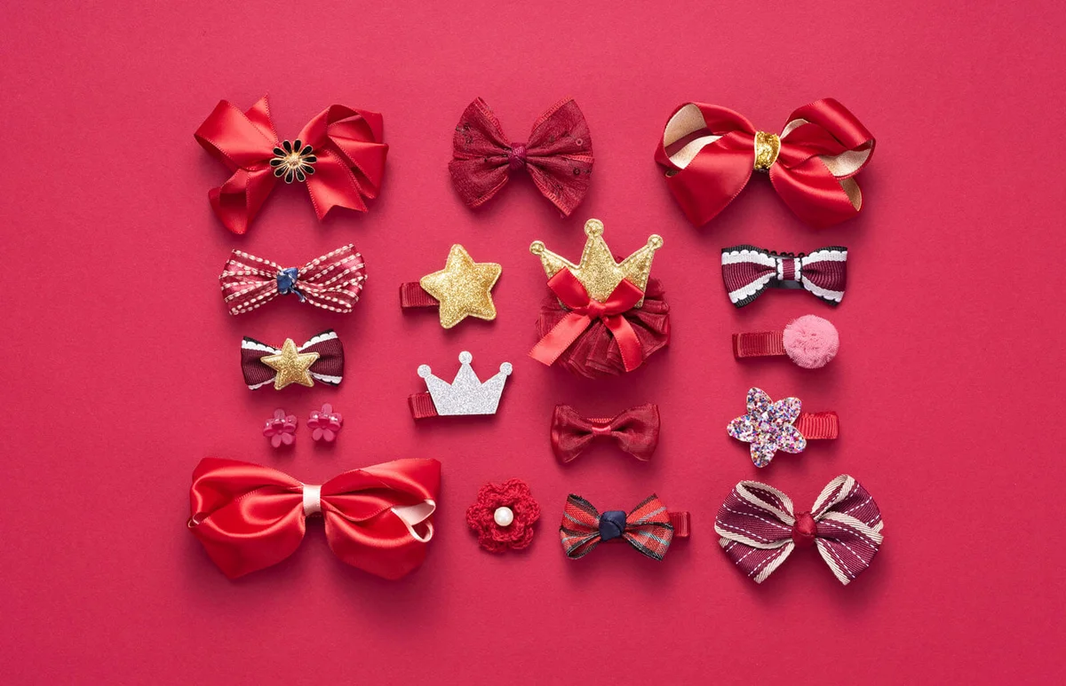Red Colored Hair Accessory Collection