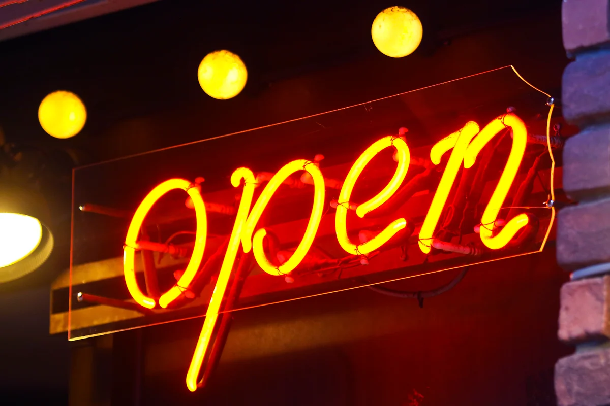 Neon open sign