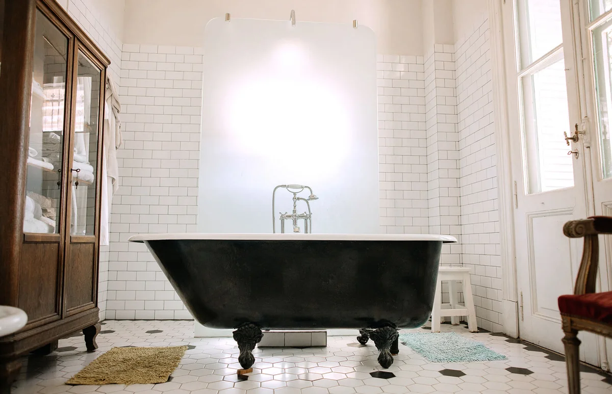 Bathroom with bathtub in nursing home