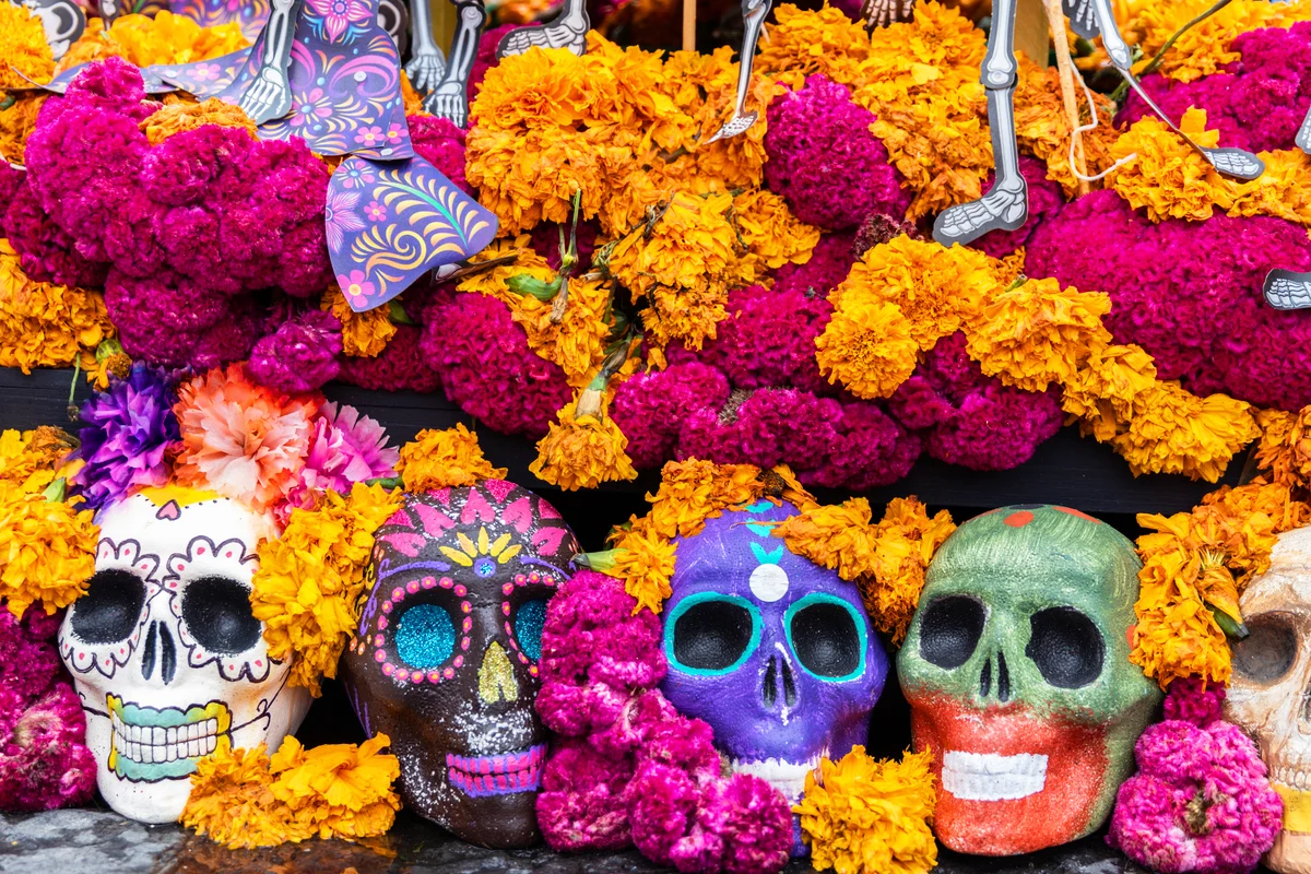 Day of the Dead celebrations altar decorations in Mexico City