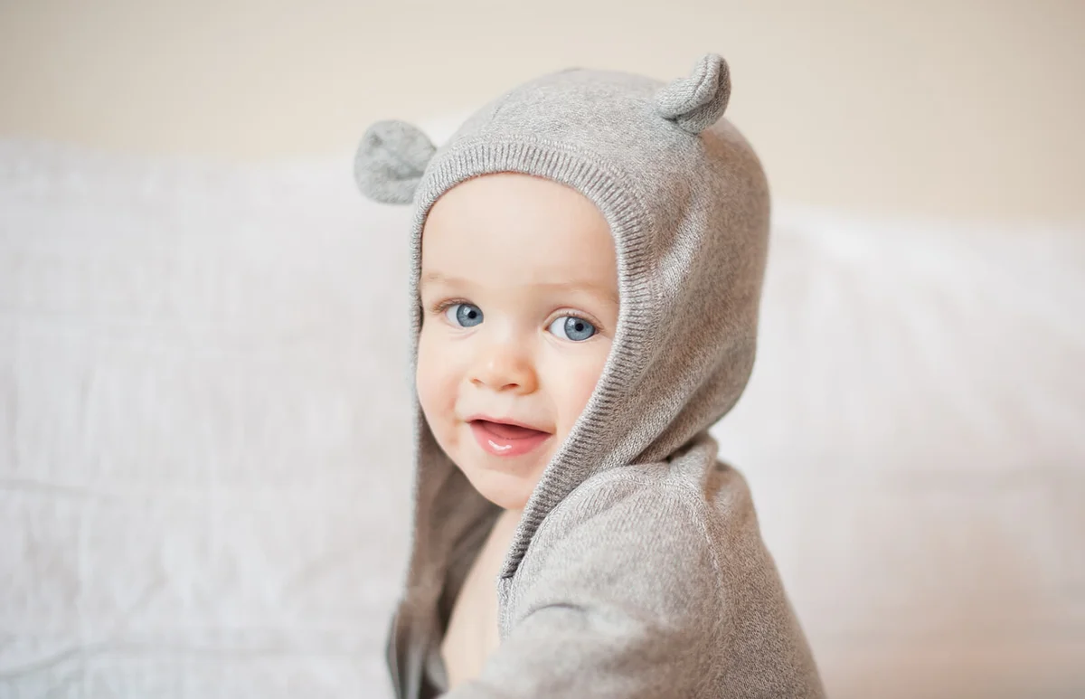 Portrait of boy wearing a hooded top