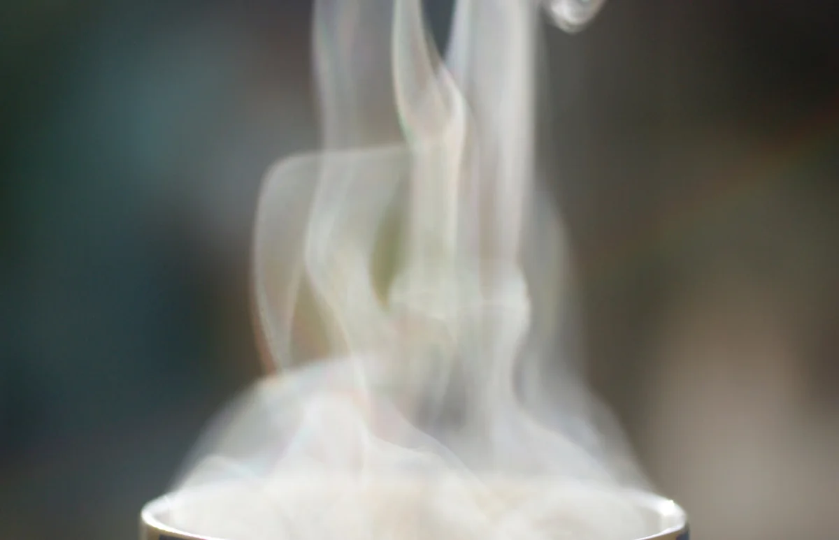 cup of coffee or tea with steam